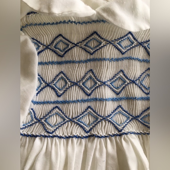 Vintage Handmade Smocked Baby Romper - Picture 3 of 6